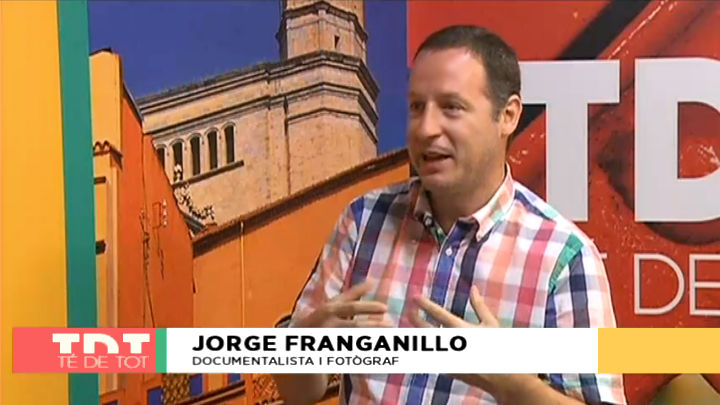 Jorge Franganillo en el magazín «Té de tot», en Televisió de Girona